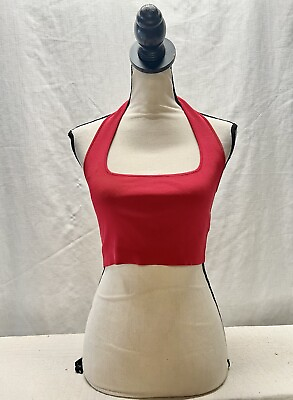 #ad The Drop NWT Red Halter Crop Top Size XS Athleisure Summer Beach Cute Chic $4.80