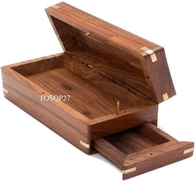 #ad Brainteaser Puzzle Box Hidden Compartments Enigma Money Secret Wood Unique Gift $24.57