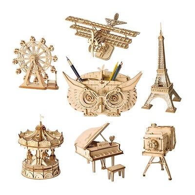 #ad Model Building Kits 3D Wooden Puzzle Toys Assembly Model Toys for Children $21.60