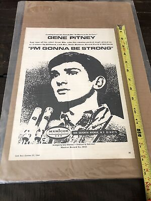 #ad Gene Pitney “It hurts to be in love” Rare Original Promo Poster Ad 14X10 $34.00