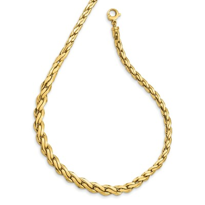 #ad Real 14kt Yellow Gold Polished Graduated Fancy Link 18in Necklace; 18 inch $1474.48