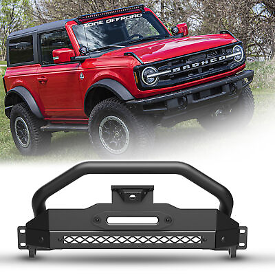 #ad Front Bumper with Bull Bar amp; Winch Mount amp;Camrea Bracket Removable For 2021 2023 $209.99