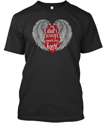 #ad Dad Memorial Gift Cover My Heart T Shirt Made in the USA Size S to 5XL $21.49