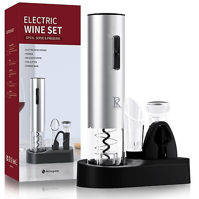 #ad Automatic Electric Wine Bottle Corkscrew Opener Rechargeable Wine Opener Set... $39.60
