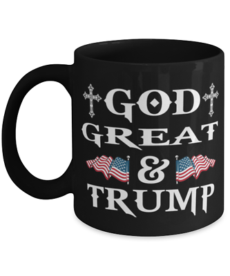 #ad God Great Trump Christian Trump Supporter Gift Great Lovers Present 15oz B $19.95
