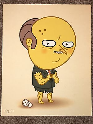#ad Mr Burns The Simpsons Steroids Print Poster Mondo Just Like Us JLU Mike Mitchell $99.99