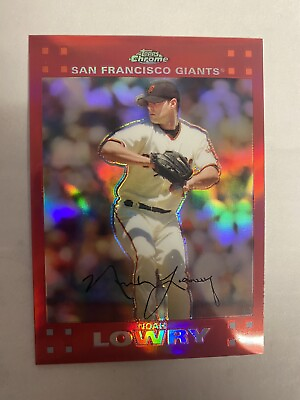 #ad 2007 Topps Chrome Red Refractors #75 Noah Lowry 99 NM MT $5.00
