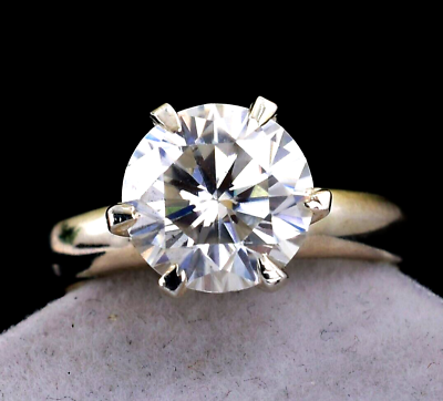 #ad 2.50 Ct Certified Brilliant Cut White Diamond Solitaire Ring 925 Silver VIDEO $90.00