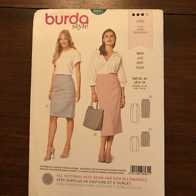 #ad Burda Style Sewing Pattern 6431 Sizes 8 18 Skirt New Uncut Women’s $6.00