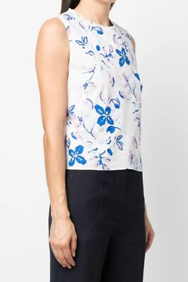 #ad New Dorothee Schumacher Floral Open Cut Out Sleeveless Blouse Size 2 NWOT C2 $44.95