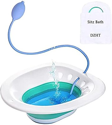 #ad DZHT Sitz Bath for Toilet Seat Hemorrhoids Postpartum Care Basin Sitz Baths Fo $17.41