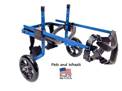 #ad Pets and Wheels Dog Wheelchair For XS S Size Dog Color Blue 12 25 Lbs $179.00