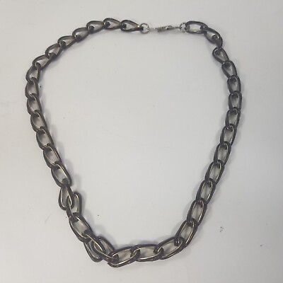 #ad Punk Rock Choker Hip Hop Necklace Women Link Chain Black $14.99