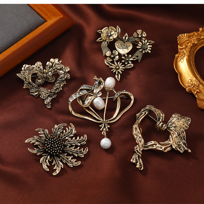 #ad Men Women Vintage Brooch Pin Enamel Pin Corsage Brooch Antique Jewelry Noble $2.39