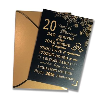#ad 20th Anniversary Card Gifts20th Anniversary Wedding Gift20 Year Anniversary f... $10.74