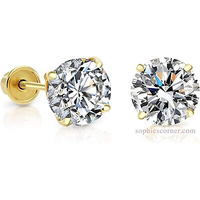 #ad 50 ct. Sparkling Lab Created Diamond Stud Earrings in 14k Yellow Gold $65.55