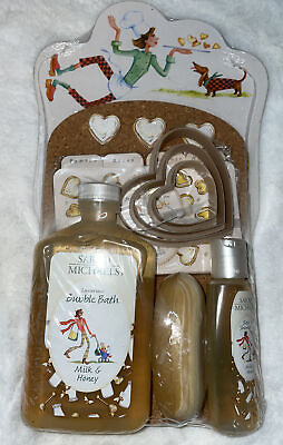 Vintage Sarah Michaels Gift Spa Bath Toiletries Gift Set Milk amp; Honey New $19.99