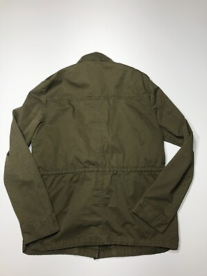 #ad Love Tree Jacket Womens Size Medium Front Button Lightweight Outerwear Parka $17.99
