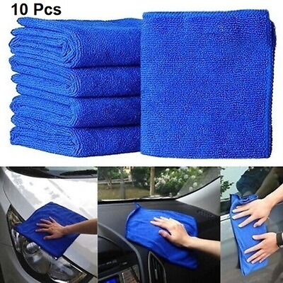 #ad 10 Pcs Microfiber Auto Car Cleaning Cloths Soft Large Wash Drying Towel Duster $7.99