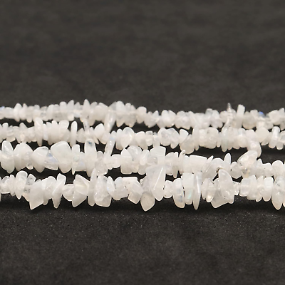 #ad Rainbow Moonstone Chip Beads Stones Irregular Shaped Chip Loose Beads Strands f $6.49