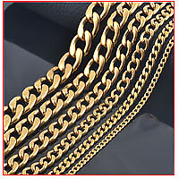 #ad Gold Colour Stainless Steel Necklace Chain Link $29.99