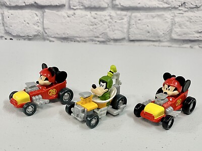#ad *MINT* 3 Disney 2016 Diecast Roadster Racers Cars Mickey Mouse amp; Goofy $13.45