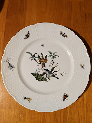 #ad Limoges A.Reynaud Ceralene Les Oiseaux Bird Dinner Plate #2 France 10.75 PERFECT $95.00