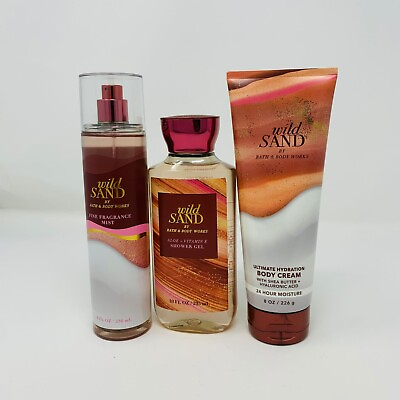 #ad Bath amp; Body Works Wild Sand Full Size Body Mist Cream amp; Shower Gel You Choose $13.99