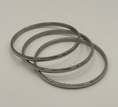 #ad Edforce Stainless Steel Bangle Bracelet Set If 3 $16.99