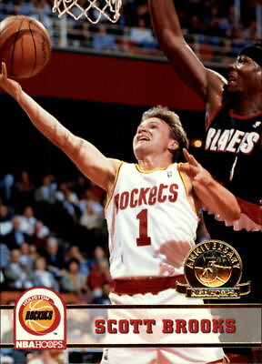 #ad 1993 94 Hoops Fifth Anniversary Gold Rockets Basketball Card #76 Scott Brooks $1.69