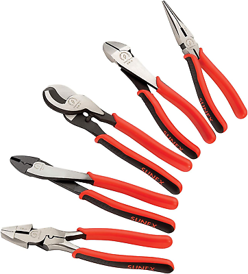 #ad High Quality 5 Piece Professional Pliers Set in Perfect for DIY and Professiona $183.54