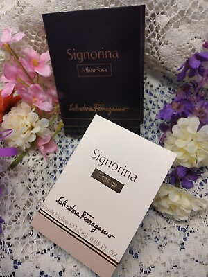 #ad #ad SIGNORINA MISTERIOSA amp; ELEGANZA Perfume SAMPLES Salvatore Ferragamo 0.05 fl.oz. $12.99