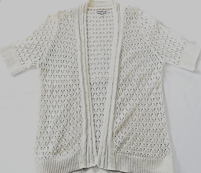 #ad Croft amp; Barrow White Cardigan Sweater Medium $14.39