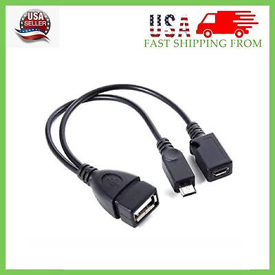 #ad New Micro USB Host OTG Cable with USB Power For Samsung HTC Nexus LG Phone $2.56