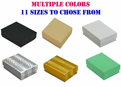 #ad Multi Colors Cotton Filled Jewelry Gift Box Jewelry Craft Collectibles Packaging $205.17