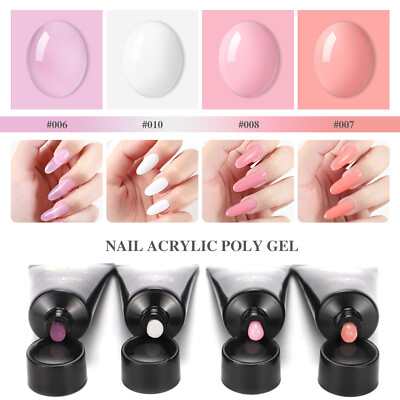 #ad 30ML Poly Gel Manicure Starter Nail Art Poly Extension Gel Solid Nail Builder $2.89