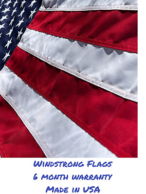 #ad 4x6 FT Deluxe Hand Sewn Windstrong US American Flag Commercial Polyester US Made $59.99