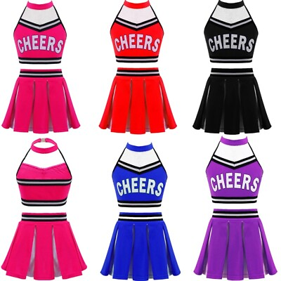#ad Kids Girls Sets Fancy Costume Mini Outfits Camisole Dress Up Junior Suit Party $15.80
