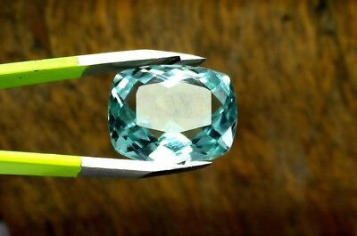 #ad AAA 14 Ct Natural Brazilian Aquamarine Flawless Cushion Shape Loose Gemstone $18.75