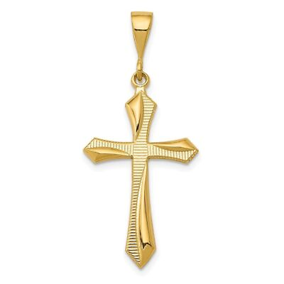 #ad 14K Yellow Gold Passion Cross Pendant for Womens 1.41g L 38mm W 16mm $188.00
