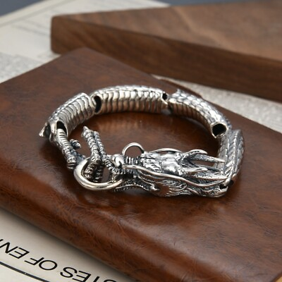 #ad 925 Silver Design Chain Popular Vintage Bracelets Mens Jewelry New $291.99