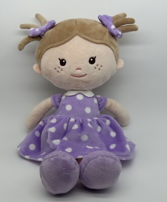 #ad Gloveleya Baby Doll Girl Gifts Soft First Dolls Purple Dress Pigtails Plush 14” $12.78