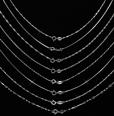 #ad #ad REAL SOLID .925 Sterling Silver Chain Necklace Italy Jewelry SILVER Classic $8.64