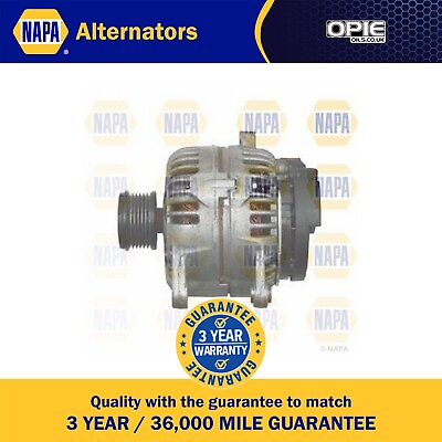 #ad NAPA Alternator With Freewheel Belt Pulley NAL1194 OE Performance amp; Quality GBP 158.62