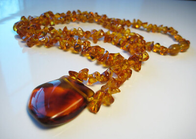 #ad Genuine Beautiful Baltic Amber Necklace $18.99