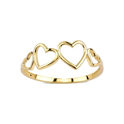 #ad 14k Solid Gold Infinity Heart Ring Heart Ring Minimalist Real Ring Heart Ring $185.90