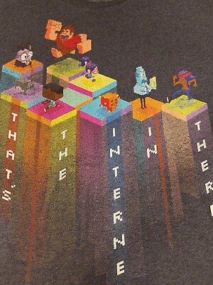 #ad Disney Wreck It Ralph Men#x27;s T Shirt That#x27;s The Internet In There Size L $19.99