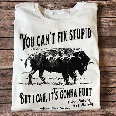 #ad Yellowstone National Park You Can#x27;t Fix Stupid But I Can Funny Men T Shirt $17.99
