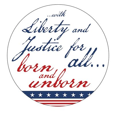 #ad Liberty And Justice For All Pro Life Sticker $35.00