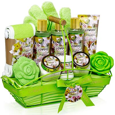 #ad #ad Valentines Gifts Home Spa Gift Baskets For Women Bath and Body Gift Basket $42.52